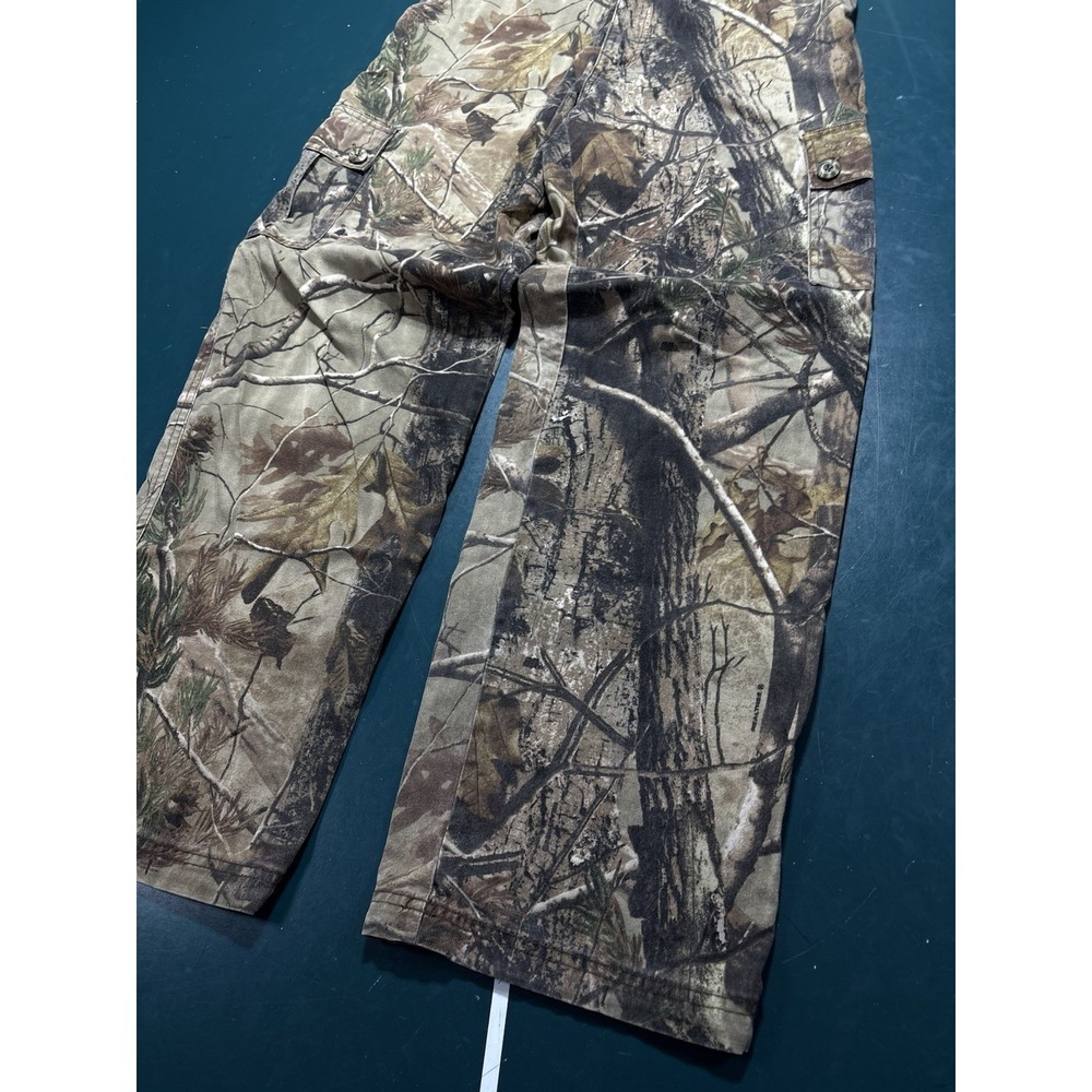 Vintage Russell Outdoors Realtree Camo Cargo Pants Mens Medium Baggy Relaxed Fit - Picture 5 of 14